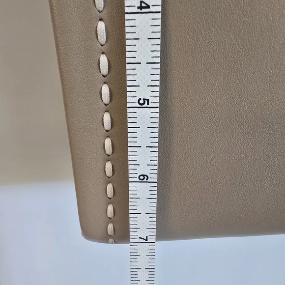 Michael Kors Taupe Leather Satchel with Contrast Stitching - Picture 5 of 8